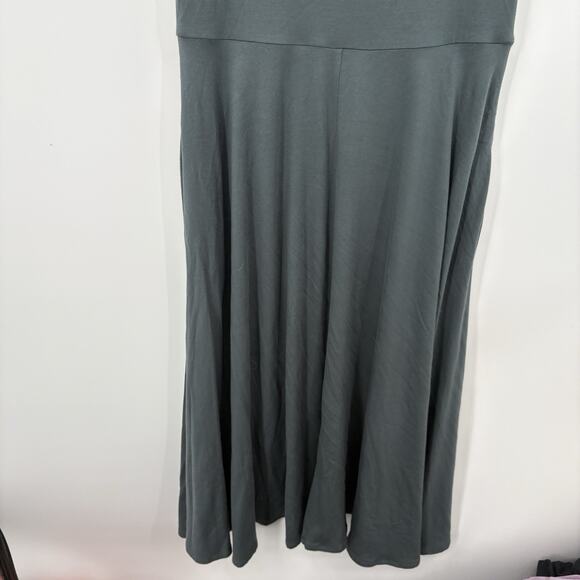 Quince Midi Dress Women Large Tencel Jersey Fit Flare Stretch Comfy Capsule Soft - Picture 6 of 9